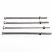 m2螺丝304不锈钢十字圆头螺丝钉 大全M2 加长特长螺杆螺丝螺母套装