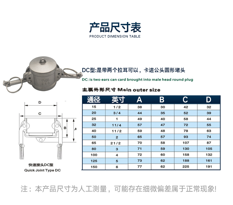 不锈钢快速接头型高压母