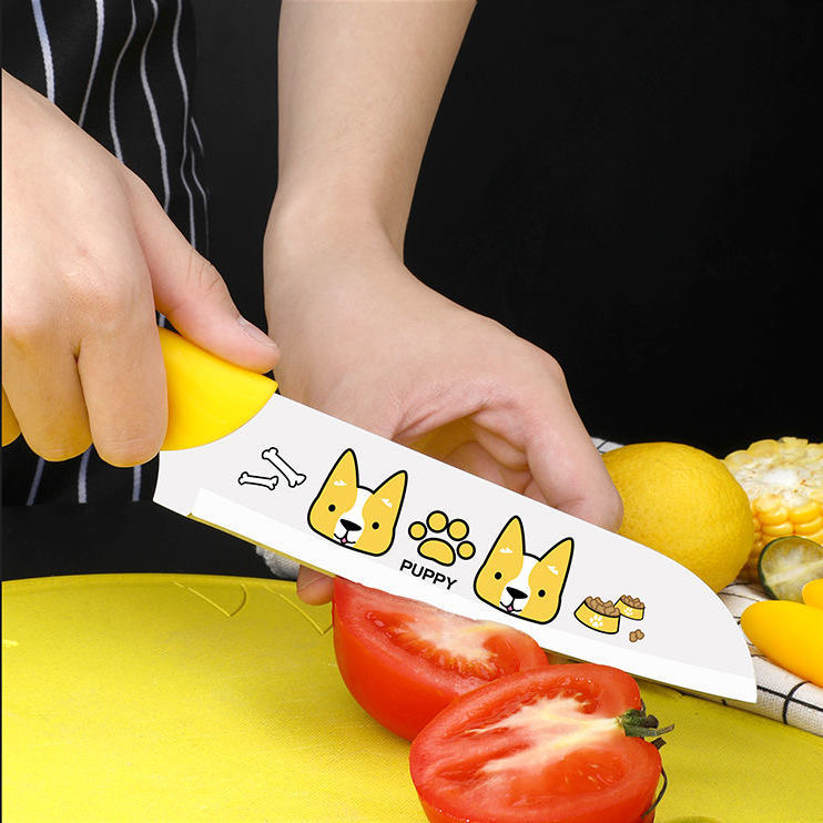 水果刀套装瓜果刀多功能厨师刀可爱家用削皮多用刀食品级菜板组合