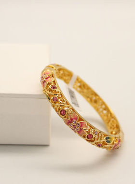 法琅彩手镯开口珐老北京