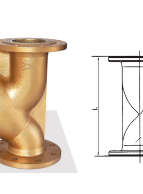 埃美柯黄铜法兰过滤器603 SY41-16T排污阀Y型DN40 50100至200尺寸