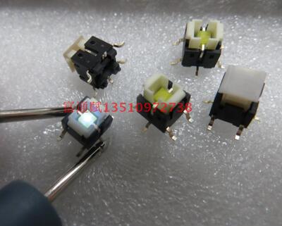 台湾进口DIP圆达6*6带白灯 轻触开关 TLLM-63AW 贴片脚 LED灯按键
