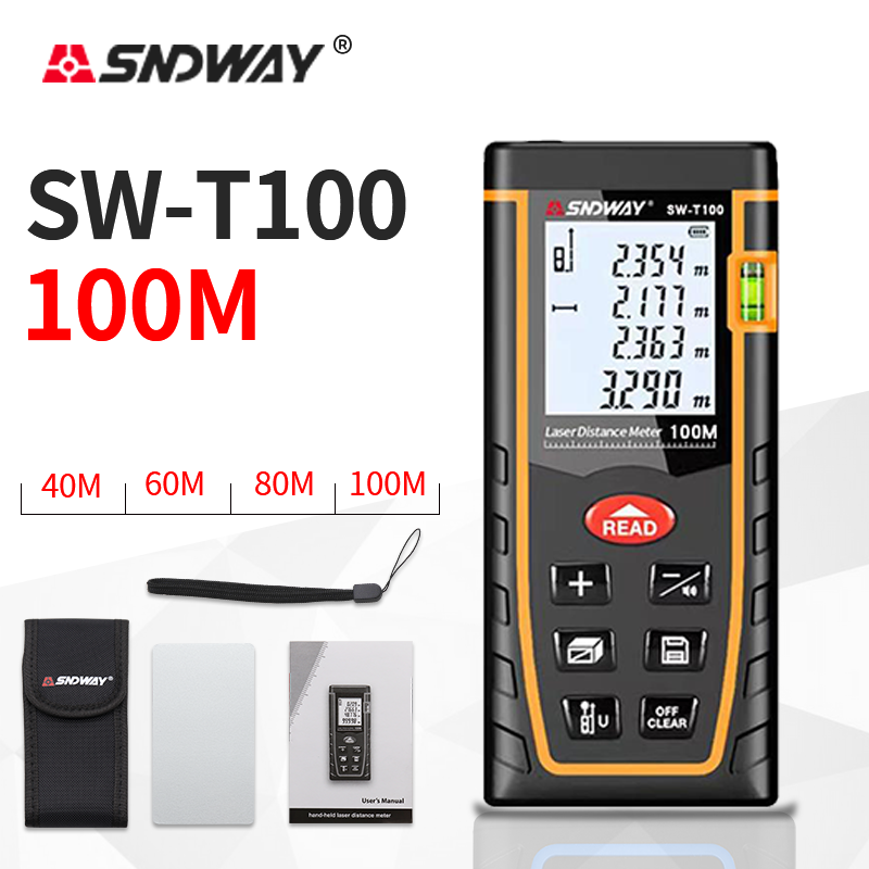 SW-T40激光测距仪电子尺量房仪SW-T100红外线激光尺