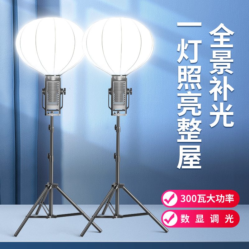 高清全景直播补光灯主播专用球形专业直播间顶灯led摄影服装人像