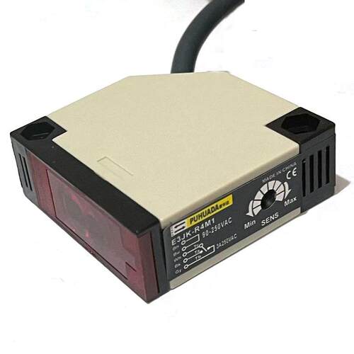 镜片回归反射型光电开关E3JK-R4M1 AC220V DC24V红外线感应传感器