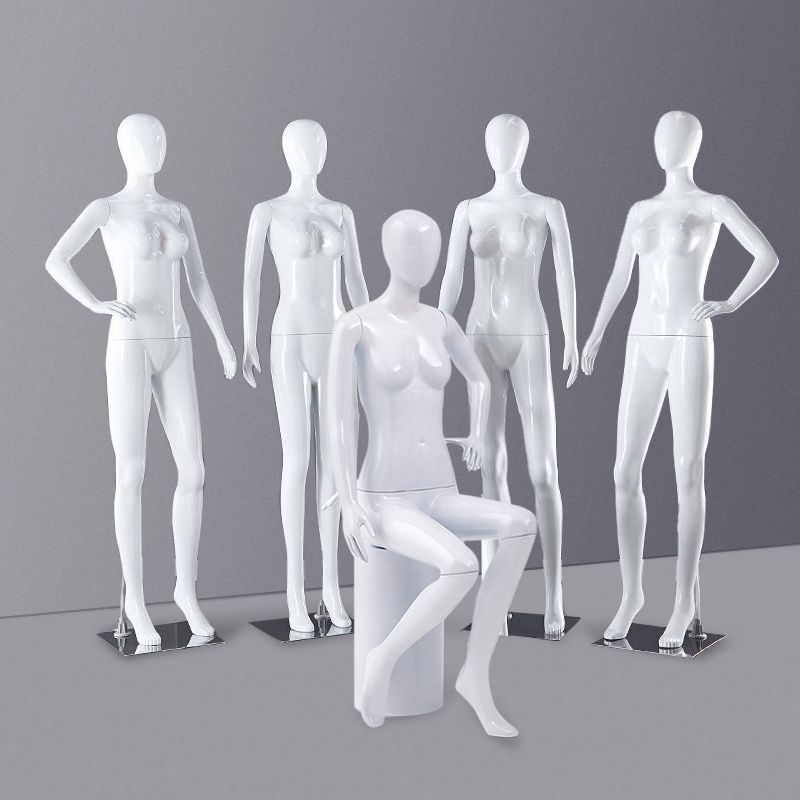 高档烤漆女亮白模特全身