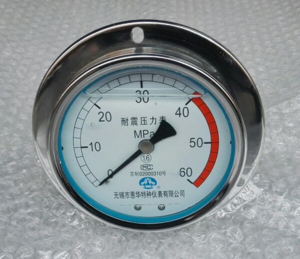 轴向带边耐震压力表螺纹