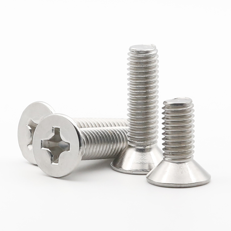 316不锈钢沉头平头十字螺丝M2.5M3*4x5x6x8x10x12xx1618x20/25-30