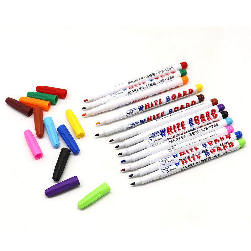 제조사의 화이트보드 펜 세트는 12가지 색상과 8가지 색상의 어린이 그림 펜을 지울 수 있습니다. 기성품 화이트보드 매칭 마커