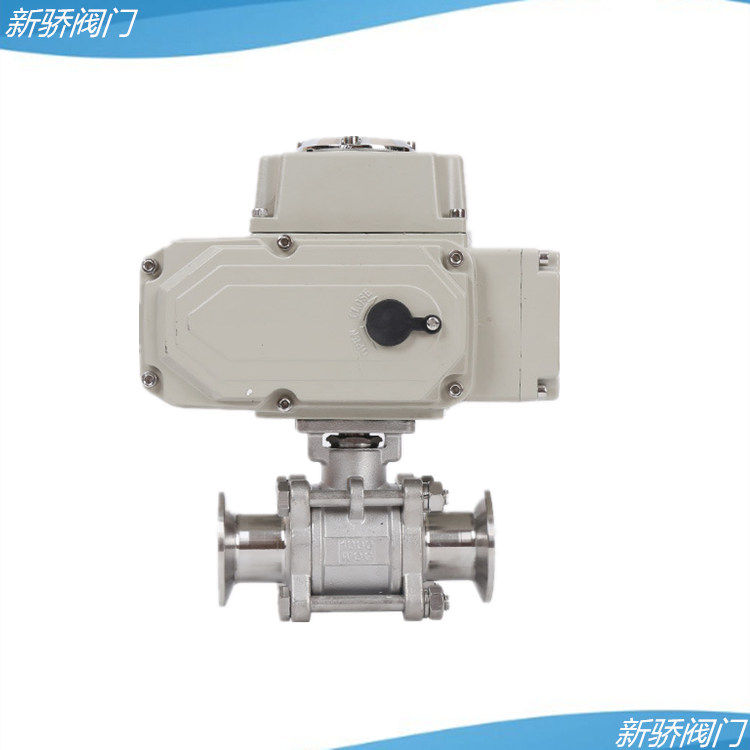 Q981F-16P电动卫生级卡箍三片式球阀AC220V φ32 38 51 63 76 89,清洗/食品/商业设备,风口/风叶/风机配件,淘宝优惠券,粉丝福利购,淘宝优惠卷