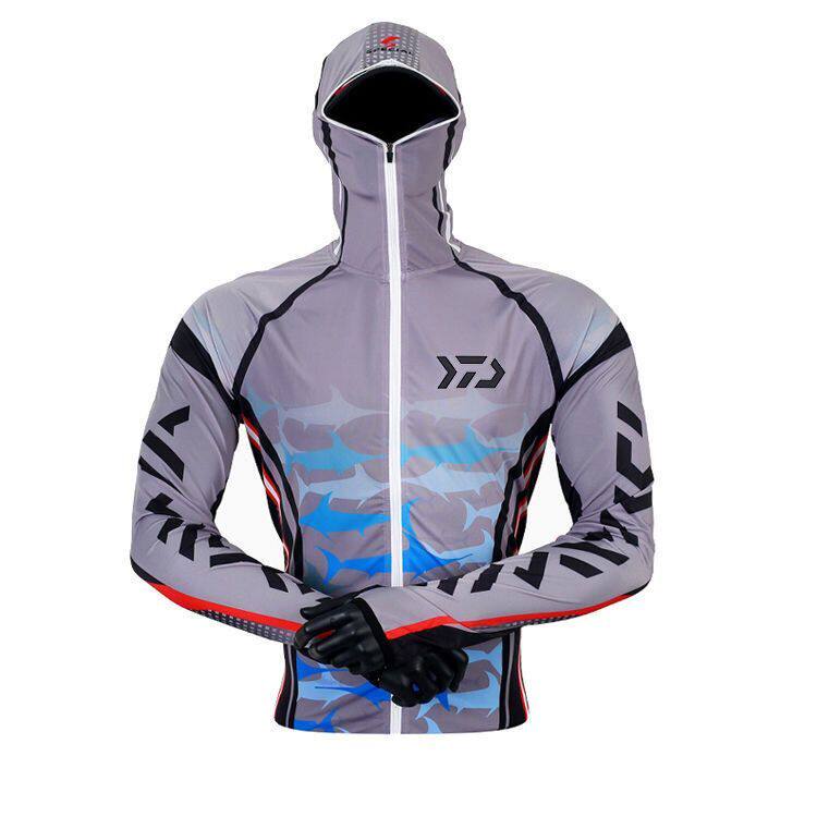 钓鱼服防蚊防晒服男冰丝套装夏季户外竞技垂钓路亚速干矶钓海钓服