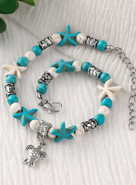 脚链Beach ankles women's Anklet Cross border girl foot chain