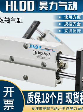 TDA/TN小型气动双轴双杆大推力气缸10/16/20/25/32/40-5X75X300S