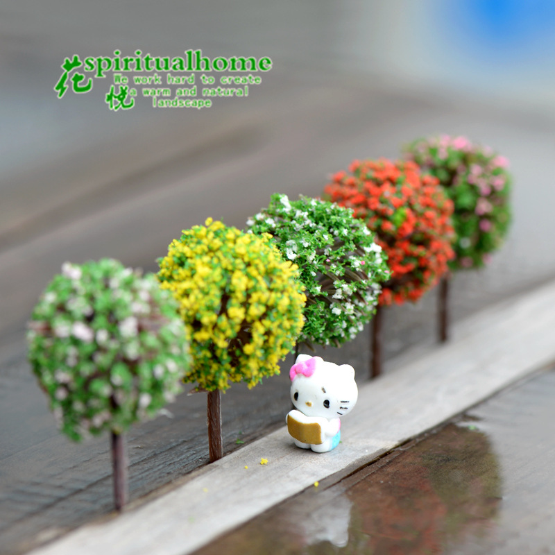 微景观迷你仿真树小花假