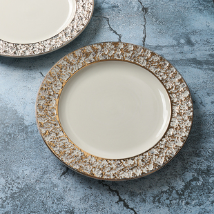 【某牌 孤品】奢华Canvas系列金色 西餐盘【卖完就没了】早餐盘子