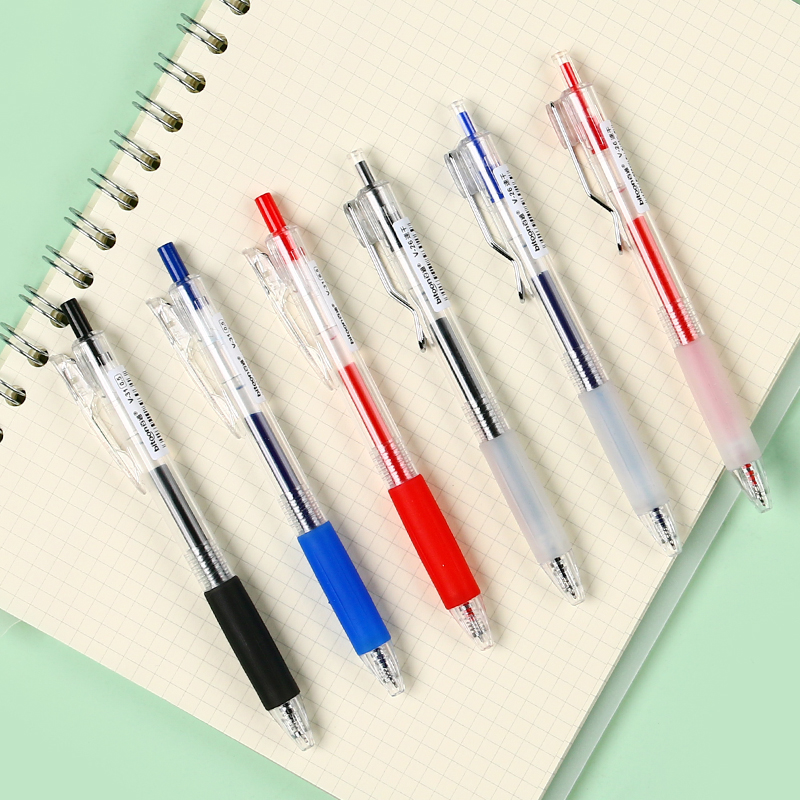 百通速干考试笔按动中性笔0.5mm切削针管头刷题笔ST笔头按动笔