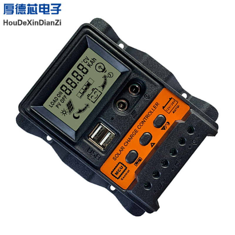 12v24vPWM光伏发电控制器太阳能控制器10A/20A/30A家用路灯光伏板