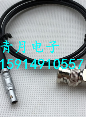 超声波探伤头测试线 BNC转C5单芯航插Q9公弯头镀银高频数据检测线