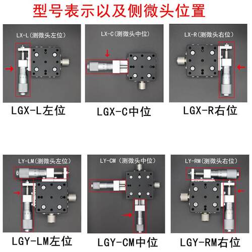 XY轴手动微调平台LGY40/60钢条滚珠型光学位移精密移动滑台平移台