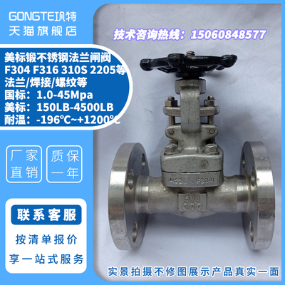 不锈钢法兰美标闸阀Z41W-300LB磅级CL150 600 900LB F304 316阀门