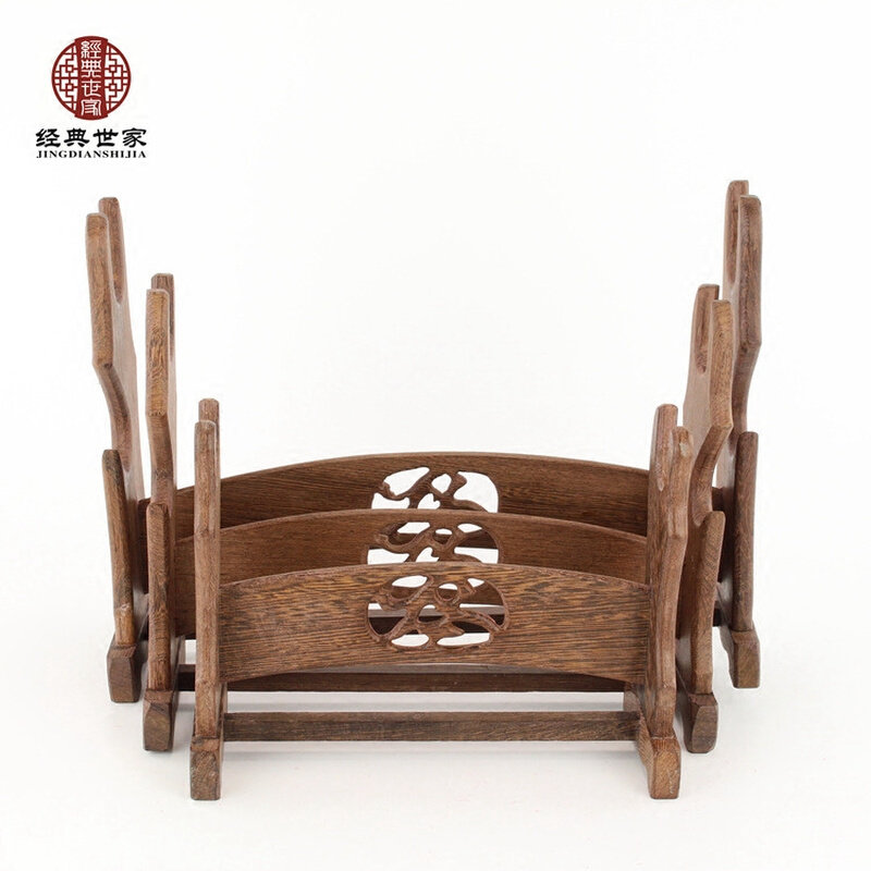 鸡翅木单双层剑架刀底座图片