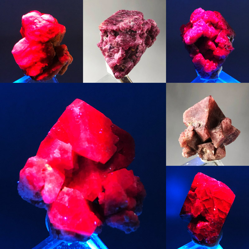 荧光矿物天然尖晶石原石红宝石矿物晶体礼物地质科普学生教学标本