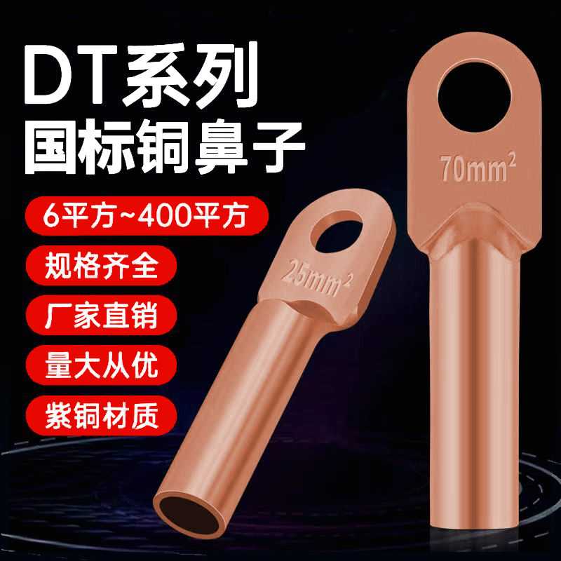 DT铜鼻子线鼻子国标A级加厚紫铜堵油接线端子电缆16/25/35/50/95,清洗/食品/商业设备,风口/风叶/风机配件,淘宝优惠券,粉丝福利购,淘宝优惠卷