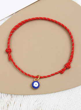 手工编织恶魔之眼蓝眼睛挂件