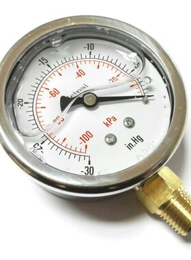 leipai 真空耐振表 负压防震表 ZG1/4 -100kpa-0 -30inhg-0 yn-61