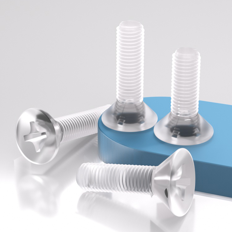 透明塑料十字沉头螺丝钉