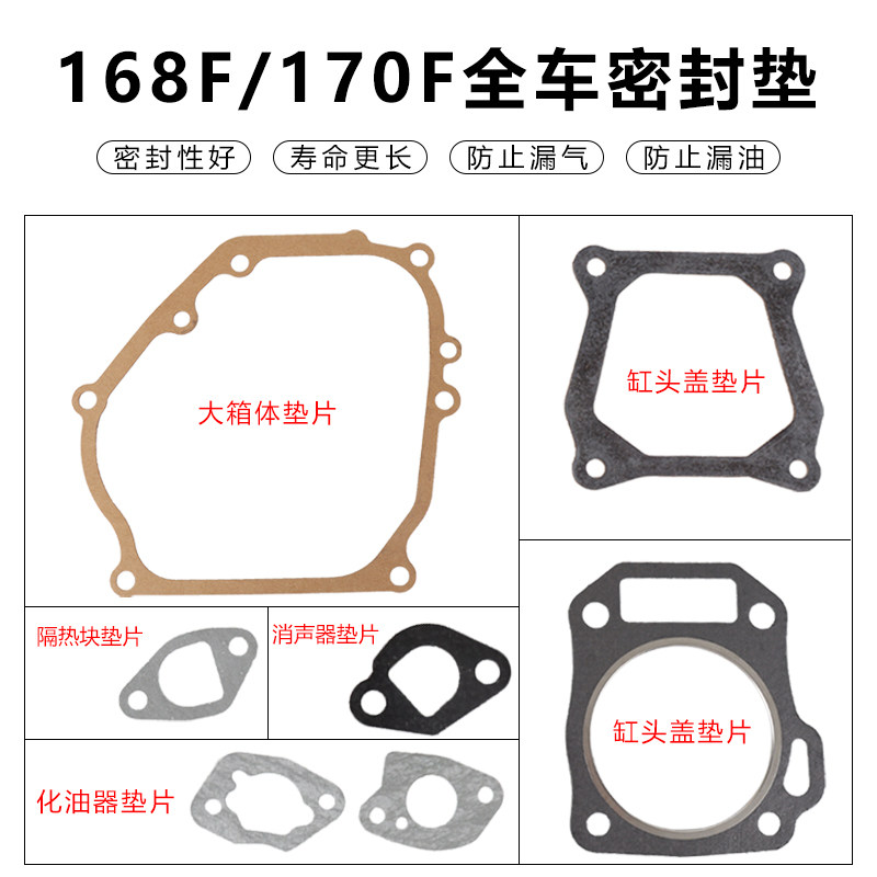 汽油发电机168F170F微耕机水泵密封垫化油器纸垫箱体缸头缸盖垫片,农用物资,苗木固定器/支撑器,淘宝优惠券,粉丝福利购,淘宝优惠卷