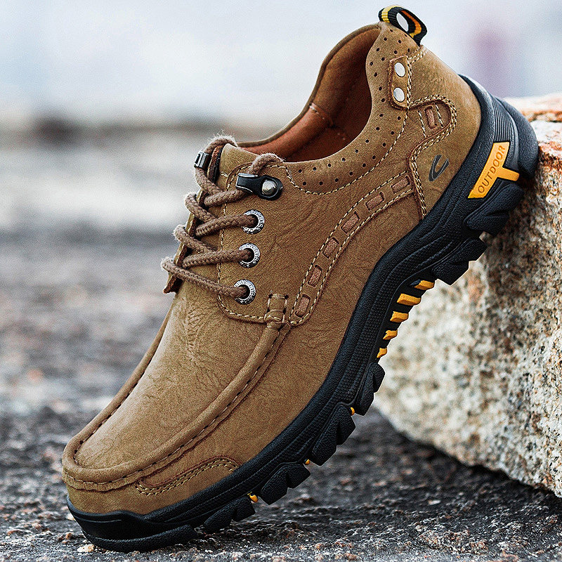 德国骆驼动感男鞋户外登山休闲鞋中年大头皮鞋男真皮一脚蹬爸爸鞋,流行男鞋,休闲皮鞋,淘宝优惠券,粉丝福利购,淘宝优惠卷