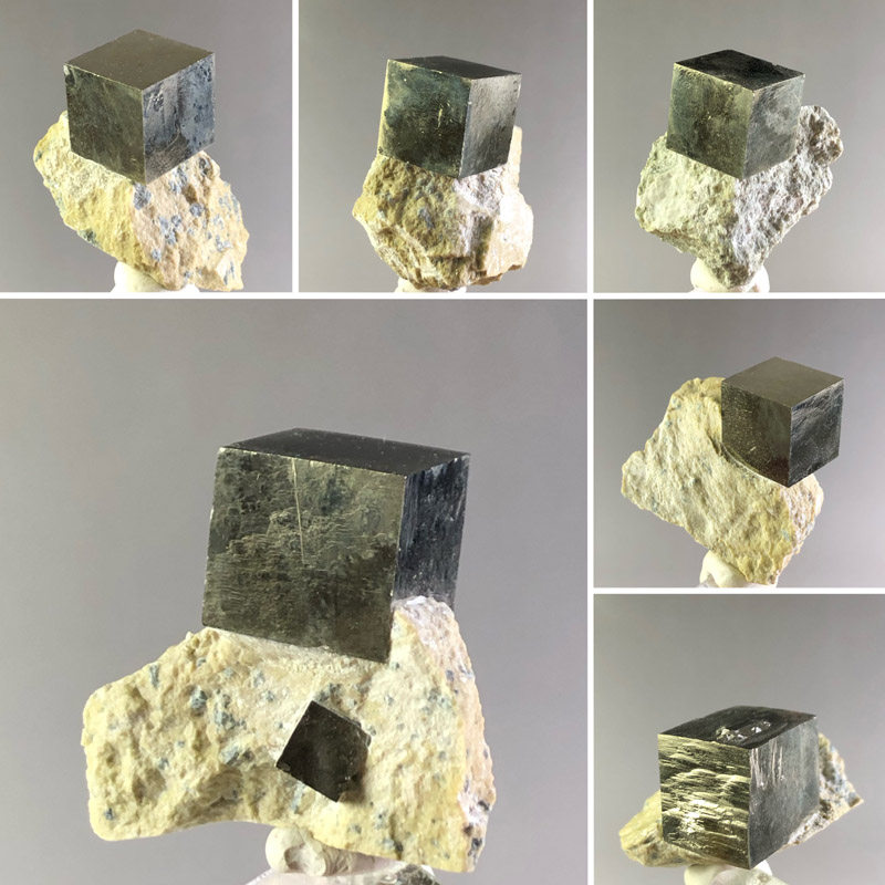 天然西班牙立方体黄铁矿矿物晶体矿石原石科普标本奇石收藏品摆件