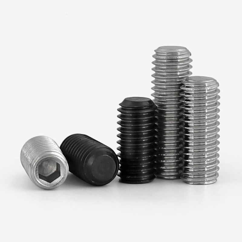 M3M4M5M6M8-M16 304不锈钢平端内六角紧定螺丝12.9级无头机米顶丝