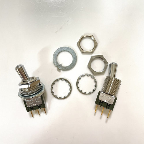 日本NKK M-2012L/B大头钮子开关3脚2档12mm摇头摇臂拨动开关 针脚