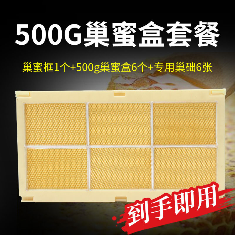 蜂巢蜜专用塑料盒子养蜂半透明巢础盒礼盒中蜂巢盒蜂蜜格巢框工具