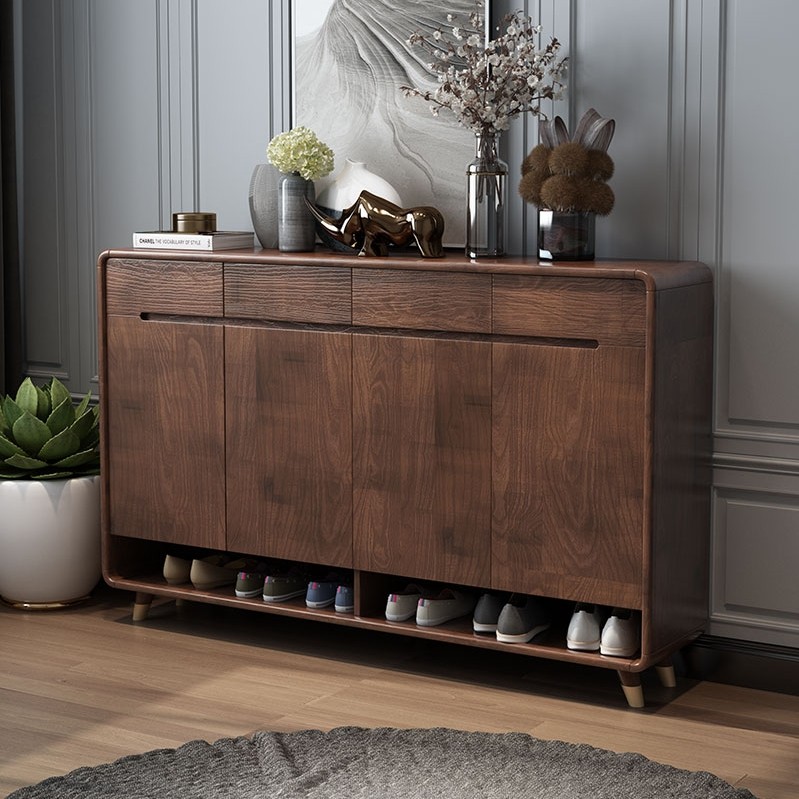 新中式鞋柜纯全实木大容量家用门口客厅小户型入户玄关一体收纳柜,饰品/流行首饰/时尚饰品新,摆件,淘宝优惠券,粉丝福利购,淘宝优惠卷