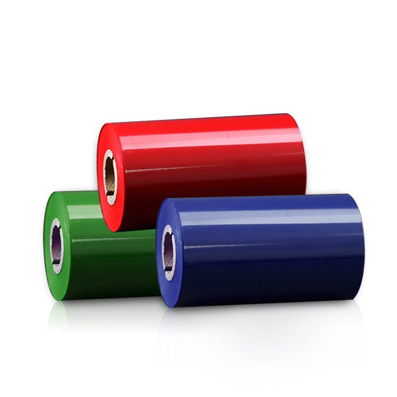 彩色碳带60-110mm*300m标签打印机碳带条码标签纸铜版纸不干胶标