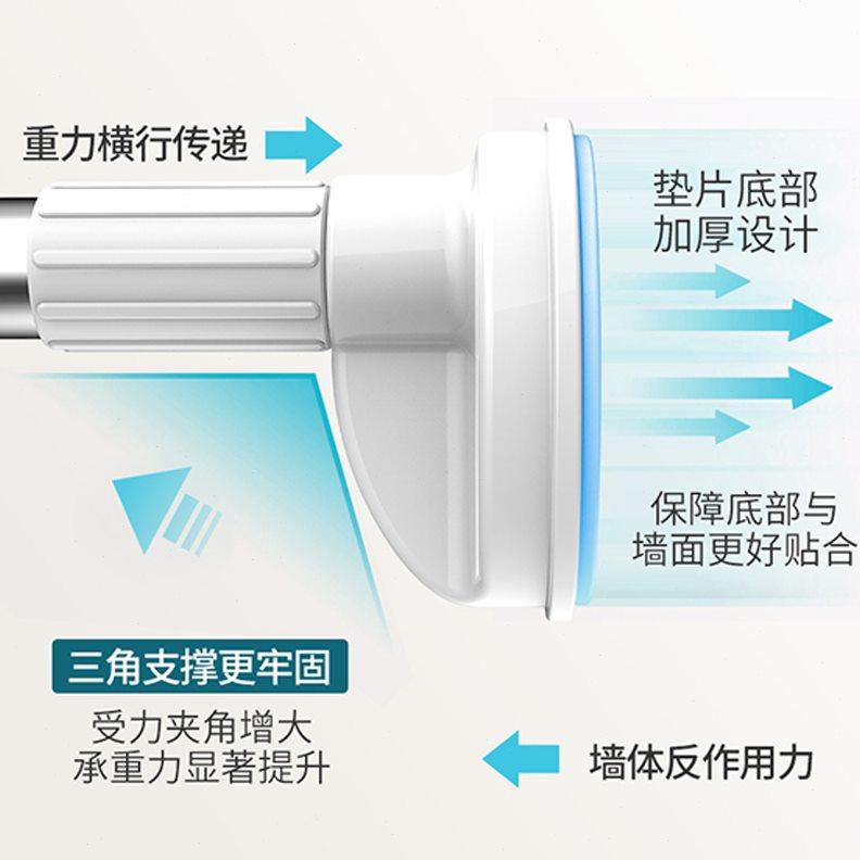 免打孔伸缩杆简易安装窗帘杆浴帘杆卫生间晾衣架直杆衣柜升缩撑杆,居家布艺,窗帘杆/罗马杆,淘宝优惠券,粉丝福利购,淘宝优惠卷