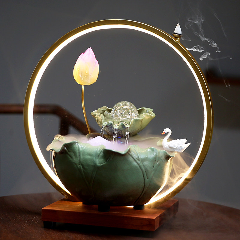 中式流水摆件客厅循环水办公室招财桌面小鱼缸创意电视柜开业礼物,标准件/零部件/工业耗材,输送带/传送带,淘宝优惠券,粉丝福利购,淘宝优惠卷