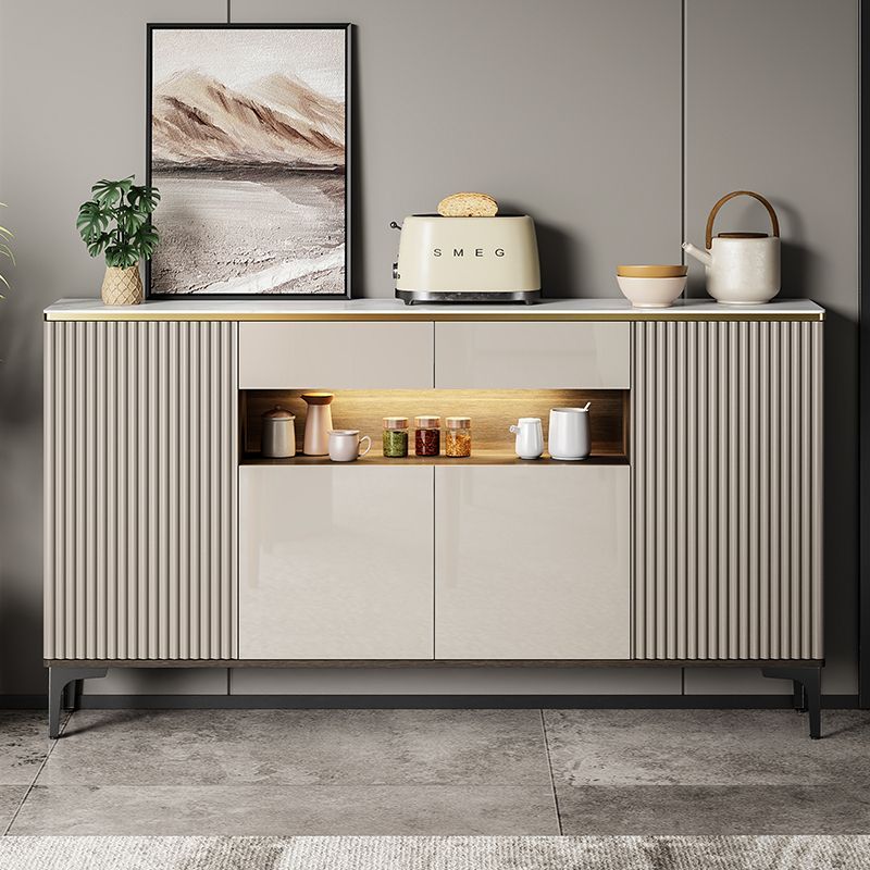 意式岩板餐边柜超薄轻奢