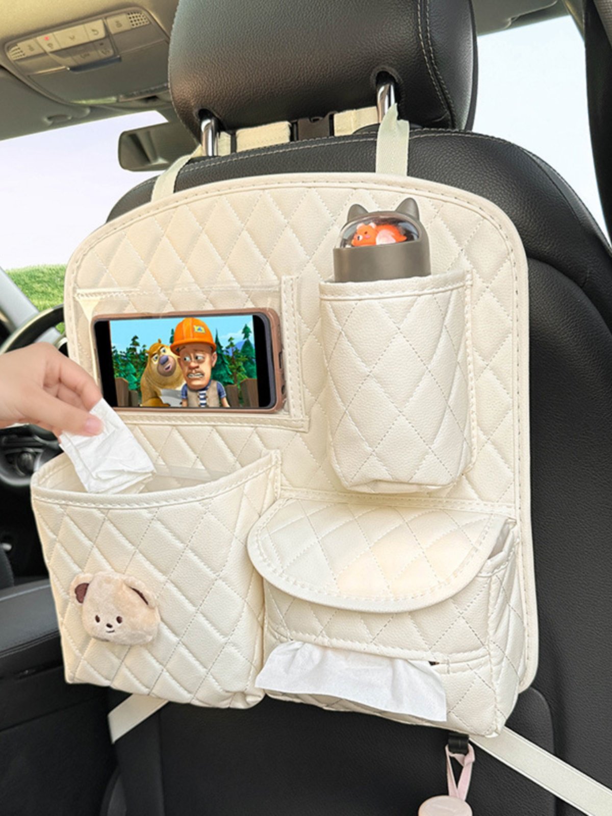 汽车椅背收纳袋多功能置物挂袋可爱座椅后背储物盒车载实用品大全,农用物资,苗木固定器/支撑器,淘宝优惠券,粉丝福利购,淘宝优惠卷