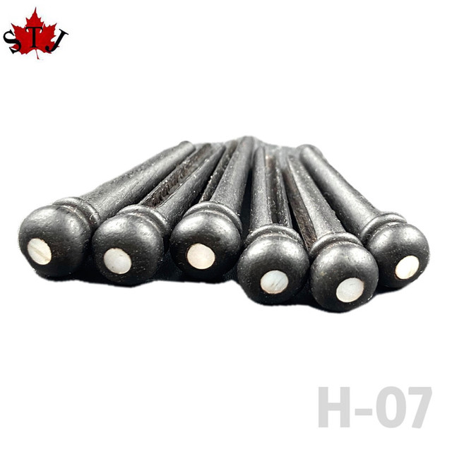 100%乌木实木固弦锥尾钉固弦钉吉他压弦柱压弦器弦钉 6个 H-07