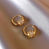 奥特莱斯专柜撤柜捡漏纯银素圈精致小蛮腰耳环outlets女配饰