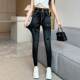 外穿印花打底裤 春季 铅笔裤 显廋百搭高腰大码 女士莫代尔仿牛仔修身