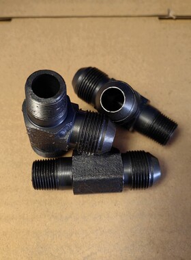 三通侧面zg3/8-转两端M22*1.5D型扩口液压高压铁接头发黑032222