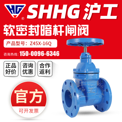上海沪工良软密封暗杆闸