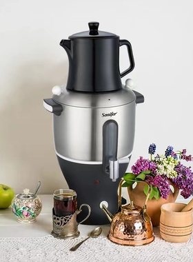 Sonifer外贸欧规高品质304不锈钢调温子母壶保温壶开水桶陶瓷壶