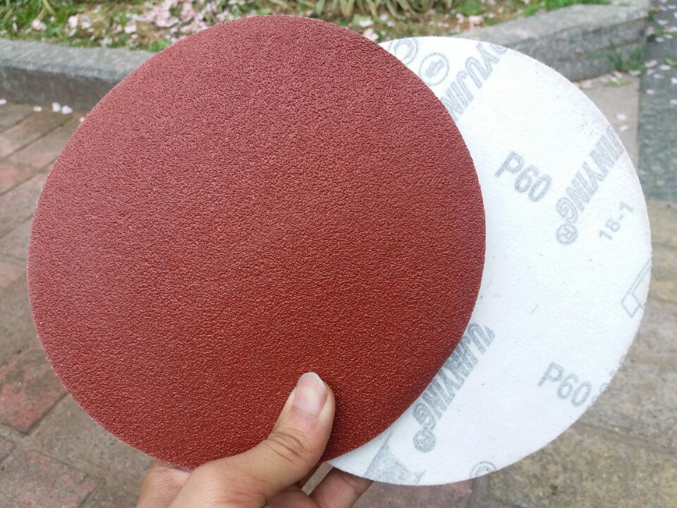 寸植绒砂纸片抛光拉背圆