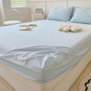 纯色水洗棉床笠三件套防滑床单单件全包围席梦思床垫保护套床罩